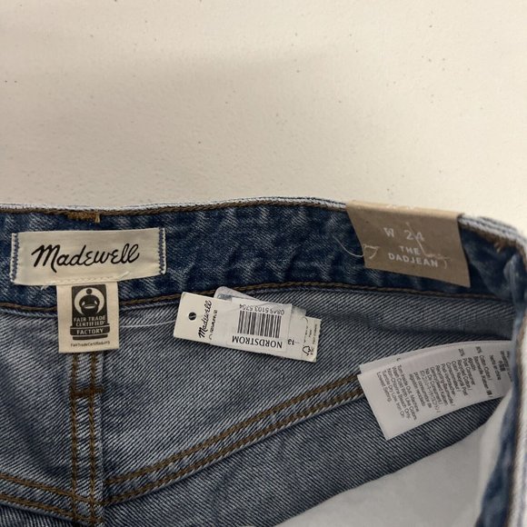 NEW Size W 24 Womens Madewell The Dadjean in Dustin "Destroyed Edition" Jeans - Picture 6 of 6